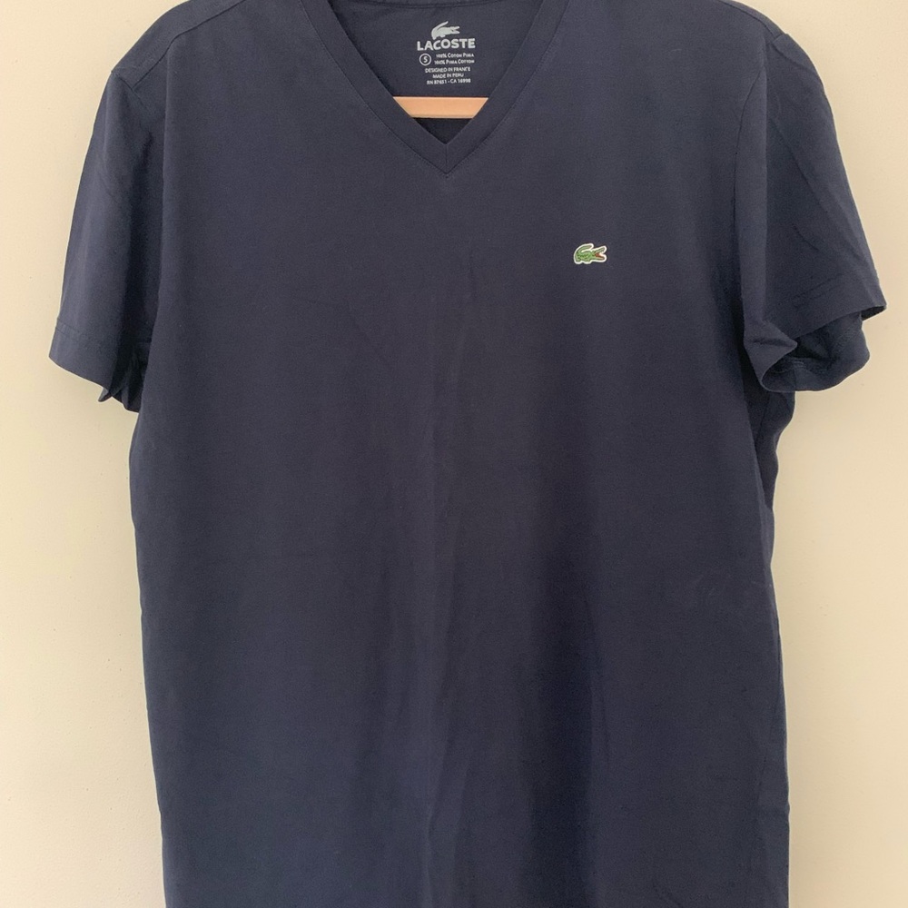 Lacoste Men's V-Neck Pima Cotton Jersey T-Shirt
